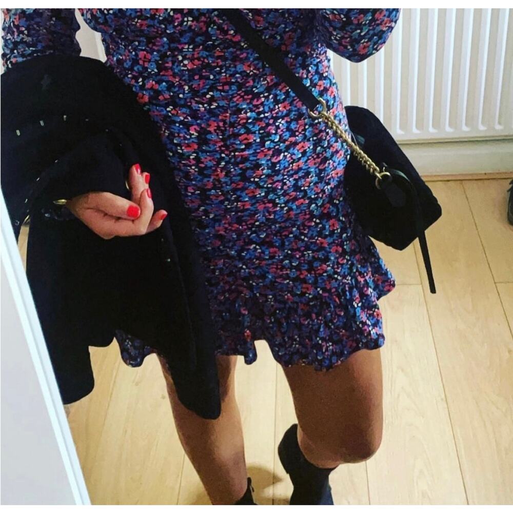 ZARA FLORAL PRINT DRESS MULTICOLORED - Picture 5 of 10